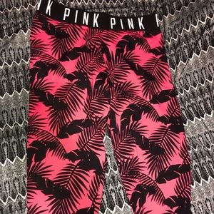 Pink cropped leggings